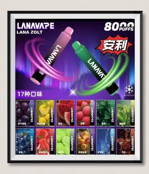 lana8000 LANA ZOLT 8000 Puffs 拋棄式電子煙 台灣現貨 大容量可充電 多口味選擇